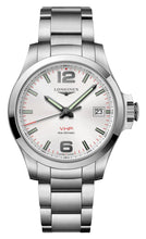 Load image into Gallery viewer, Longines Conquest V.H.P. Stainless Steel Silver Dial Perpetual Calendar Date Quartz Mens Watch L3.716.4.76.6