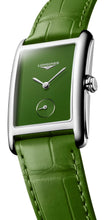 Load image into Gallery viewer, Longines DolceVita Monochrome Stainless Steel Green Dial Green Leather Strap Quartz Womens Watch L5.512.4.60.2