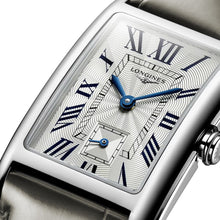 Load image into Gallery viewer, Longines DolceVita Stainless Steel Silver Dial Gray Leather Strap Quartz Womens Watch L5.512.4.71.3