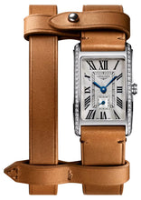 Load image into Gallery viewer, Longines DolceVita x YVY Stainless Steel Silver Dial Brown Leather Strap Diamonds Quartz Womens Watch L5.255.0.71.B