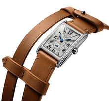 Load image into Gallery viewer, Longines DolceVita x YVY Stainless Steel Silver Dial Brown Leather Strap Diamonds Quartz Womens Watch L5.255.0.71.B