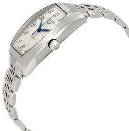 Longines Evidenza Automatic Stainless Steel Tonneau Silver Dial Date Unisex Watch L2.342.4.73.6