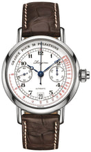 Load image into Gallery viewer, Longines Heritage Column Wheel Pulsometer Chronograph Automatic White Dial Brown Leather Strap Date Mens Watch L2.801.4.23.2