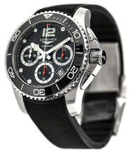 Load image into Gallery viewer, Longines HydroConquest Automatic Chronograph Stainless Steel Black Rubber Strap Black Dial Date Divers Mens Watch L3.783.4.56.9