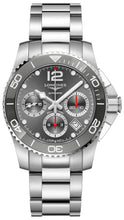Load image into Gallery viewer, Longines HydroConquest Automatic Chronograph Stainless Steel Gray Dial Date Divers Mens Watch L3.783.4.76.6