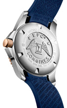 Load image into Gallery viewer, Longines HydroConquest Automatic Stainless Steel &amp; Rose Gold PVD Blue Dial Blue Rubber Strap Date Divers Mens Watch L3.781.3.98.9