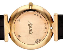 Load image into Gallery viewer, Longines La Grande Classique Agassiz 18K Rose Gold White Dial Black Leather Strap Quartz Unisex Watch L4.691.8.11.0