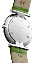 Load image into Gallery viewer, Longines La Grande Classique Monochrome Stainless Steel Green Dial Green Leather Strap Diamonds Quartz Womens Watch L4.523.0.60.2