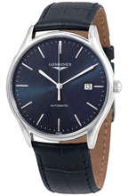 Load image into Gallery viewer, Longines Lyre Automatic Stainless Steel Blue Dial Blue Leather Strap Date Mens Watch L4.960.4.92.2