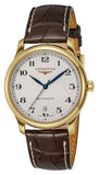 Longines Master Collection Automatic 18K Yellow Gold Brown Leather Strap Silver-Tone Dial Date Mens Watch L2.628.6.78.2