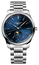 Load image into Gallery viewer, Longines Master Collection Automatic Stainless Steel Blue Dial Moonphase Date Mens Watch L2.919.4.92.6
