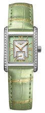 Load image into Gallery viewer, Longines Mini DolceVita Stainless Steel Green Dial Green Leather Strap Diamonds Quartz Womens Watch L5.200.0.05.2
