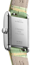 Load image into Gallery viewer, Longines Mini DolceVita Stainless Steel Green Dial Green Leather Strap Diamonds Quartz Womens Watch L5.200.0.05.2