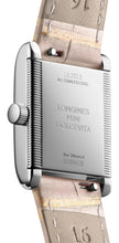 Load image into Gallery viewer, Longines Mini DolceVita Stainless Steel Pink Dial Pink Leather Strap Diamonds Quartz Womens Watch L5.200.0.99.2