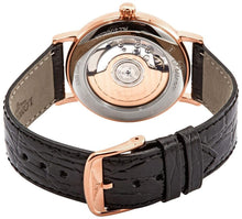 Load image into Gallery viewer, Longines Presence Automatic Rose Gold PVD White Dial Black Leather Strap Date Mens Watch L4.805.1.11.2