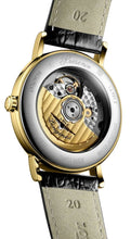 Load image into Gallery viewer, Longines Presence Automatic Yellow Gold PVD White Dial Black Leather Strap Date Mens Watch L4.921.2.11.2