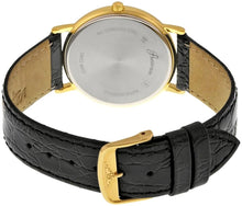 Load image into Gallery viewer, Longines Presence Unisex Gold PVD Case Black Leather Strap Watch L47202322