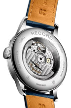 Load image into Gallery viewer, Longines Record Automatic COSC Stainless Steel Blue Dial Blue Leather Strap Date Mens Watch L2.821.4.96.4