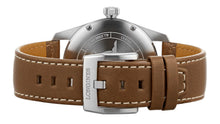 Load image into Gallery viewer, Longines Spirit Automatic Chronometer Stainless Steel Silver Dial Brown Leather Strap Date Mens Watch L3.810.4.73.2
