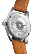 Load image into Gallery viewer, Longines Spirit Automatic Chronometer Stainless Steel Silver Dial Brown Leather Strap Date Mens Watch L3.810.4.73.2