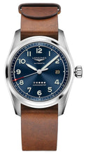 Load image into Gallery viewer, Longines Spirit Prestige Edition Automatic COSC Stainless Steel Blue Dial Interchangeable Blue/Brown Leather Strap Date Mens Watch L3.810.4.93.9