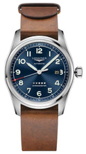 Load image into Gallery viewer, Longines Spirit Prestige Edition Automatic COSC Stainless Steel Blue Dial Interchangeable Blue/Brown Leather Strap Date Mens Watch L3.811.4.93.9