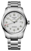 Load image into Gallery viewer, Longines Spirit Prestige Edition Automatic COSC Stainless Steel Silver Dial Interchangeable Brown Leather/NATO Strap Date Mens Watch L3.811.4.73.9