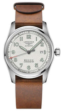 Load image into Gallery viewer, Longines Spirit Prestige Edition Automatic COSC Stainless Steel Silver Dial Interchangeable Brown Leather/NATO Strap Date Mens Watch L3.811.4.73.9