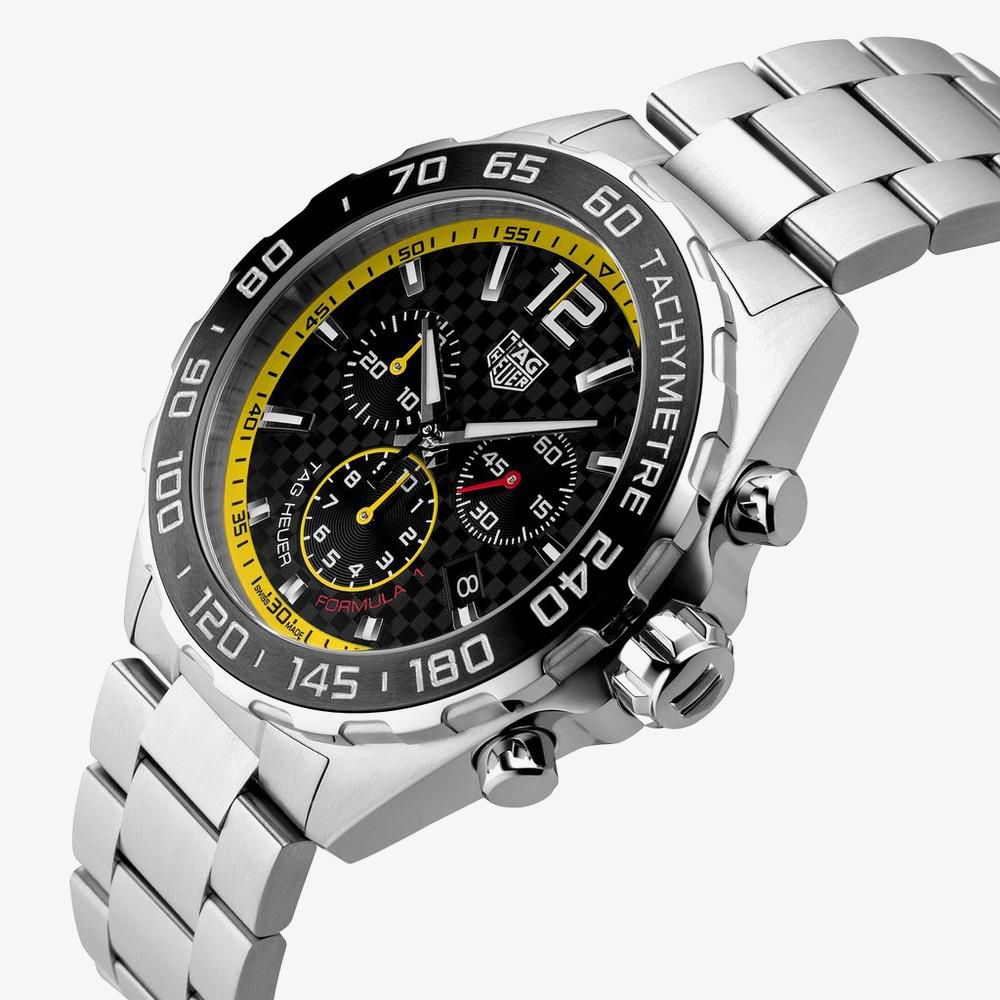 Tag Heuer Formula 1 Chronograph Black Dial Silver Steel Strap Watch for Men- CAZ101AC.BA0842