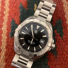 Load image into Gallery viewer, Tag Heuer Aquaracer Quartz Black Dial Silver Steel Strap Watch for Men - WAY1110.BA0928