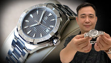 Load image into Gallery viewer, Tag Heuer Aquaracer Automatic Anthracite Grey Dial Silver Steel Strap Watch for Men - WAY2113.BA0928