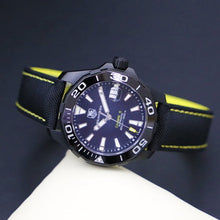 Load image into Gallery viewer, Tag Heuer Aquaracer Calibre 5 Automatic Black Dial Black Nylon Strap Watch for Men - WAY218A.FC6362