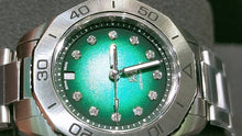 Load image into Gallery viewer, Tag Heuer Aquaracer Professional 200 Automatic Diamond Green Dial Silver Steel Strap Watch for Women - WBP2415.BA0622