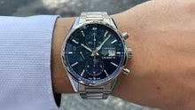 Load image into Gallery viewer, Tag Heuer Carrera Automatic Chronograph Blue Dial Silver Steel Strap Watch for Men - CBK2115.BA0715