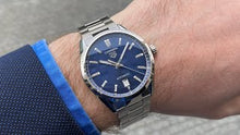 Load image into Gallery viewer, Tag Heuer Carrera Date Blue Dial Silver Steel Strap Watch for Men - WBN2112.BA0639