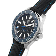 Load image into Gallery viewer, Tag Heuer Aquaracer Calibre 5 Automatic Black Dial Black Nylon Strap Watch for Men - WAY211B.FC6363
