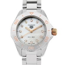 Load image into Gallery viewer, Tag Heuer Aquaracer Professional 200 Quartz Diamonds White Dial Silver Steel Strap Watch for Women - WBP1450.BA0622
