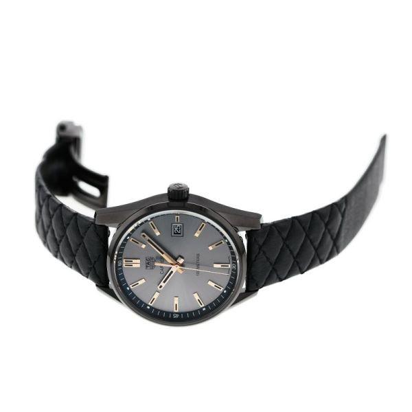 Tag Heuer Carrera Special Edition Black Dial Black Leather Strap Watch for Women - WAR1113.FC6392