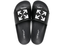 Load image into Gallery viewer, OFF-WHITE Arrow Pool Slides Black White (Women's)