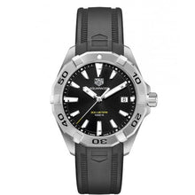 Load image into Gallery viewer, Tag Heuer Aquaracer Quartz Black Dial Black Rubber Strap Watch for Men -  WBD1110.FT8021