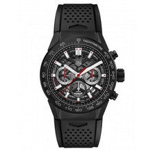 Load image into Gallery viewer, Tag Heuer Carrera Automatic Chronograph Black Dial Black Rubber Strap Watch for Men - CBG2A90.FT6173