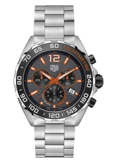 Tag Heuer Formula 1 Chronograph Ceramic Black Dial Silver Steel Strap Watch for Men - CAZ101AH.BA0842
