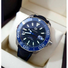 Load image into Gallery viewer, Tag Heuer Aquaracer Calibre 5 Automatic Black Dial Black Nylon Strap Watch for Men - WAY201C.FC6395