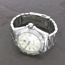 Load image into Gallery viewer, Tag Heuer Aquaracer Quartz White Dial Silver Steel Strap Watch for Men - WAY1111.BA0928