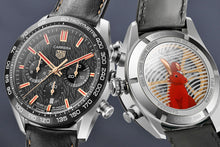 Load image into Gallery viewer, Tag Heuer Carrera Year of The Rabbit Automatic Chronograph Black Dial Black Leather Strap Watch for Men - CBN2A1L.FC6521