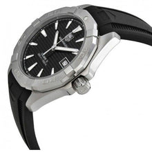 Load image into Gallery viewer, Tag Heuer Aquaracer Automatic Caliber 5 Black Dial Black Rubber Strap Watch for Men - WAY2110.FT8021