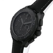 Load image into Gallery viewer, Tag Heuer Aquaracer Automatic Chronograph Special Edition Titanium Grey Dial Black Leather Strap Watch for Men - CAY218B.FC6370