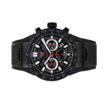 Load image into Gallery viewer, Tag Heuer Carrera Automatic Chronograph Black Dial Black Rubber Strap Watch for Men - CBG2A90.FT6173