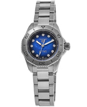 Load image into Gallery viewer, Tag Heuer Aquaracer Professional 200 Automatic Diamond Blue Dial Silver Steel Strap Watch for Women - WBP2411.BA0622