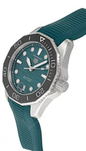 Load image into Gallery viewer, Tag Heuer Aquaracer Professional 300 Automatic Diamonds Green Dial Green Rubber Strap Watch for Women - WBP231G.FT6226